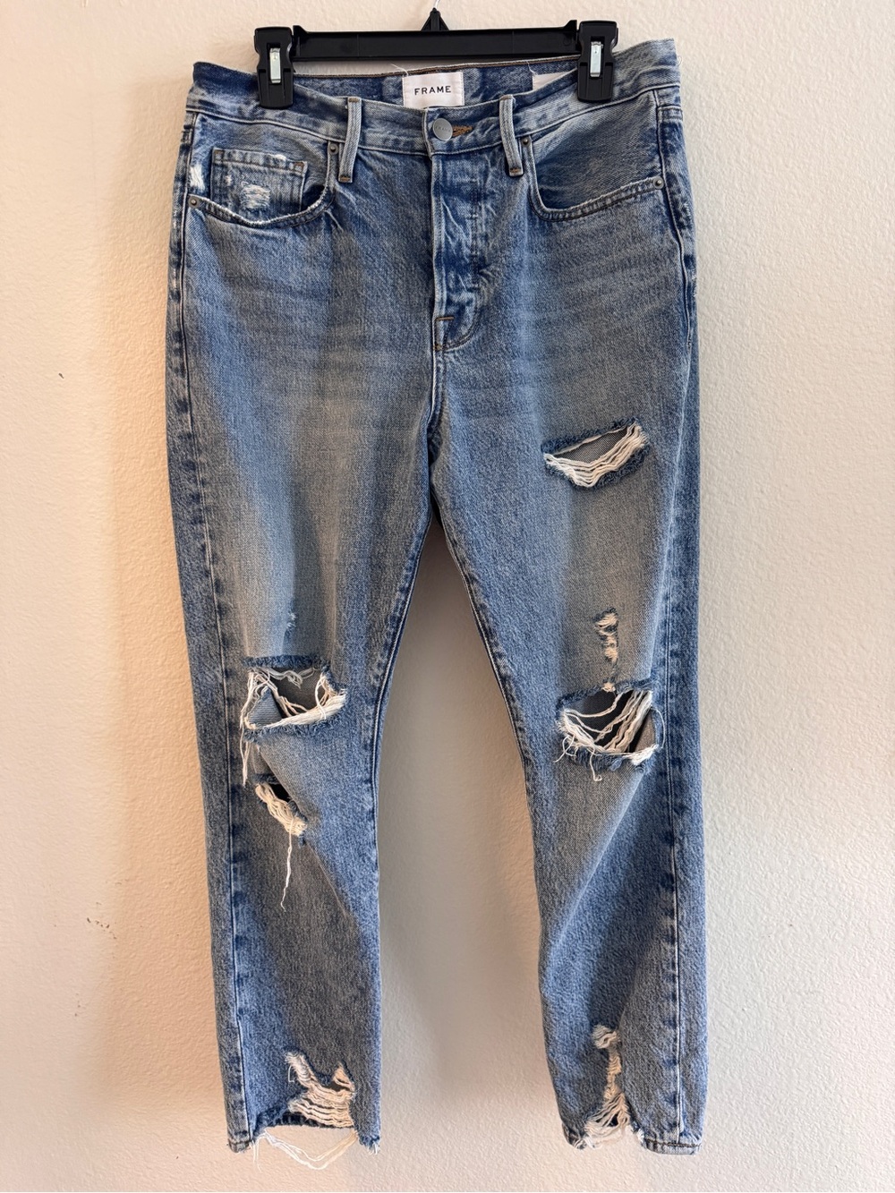 Frame Denim Light Blue Distressed ‘Le Original’ Jeans, Size 29